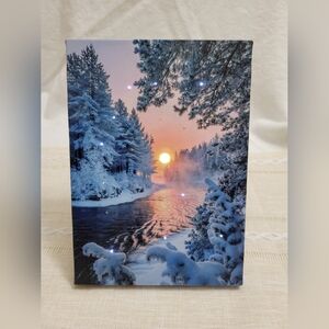 Twinkling Fairy Light Winter Wonder Land Canvas